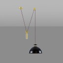 Roll & Hill - Shape Up Pendant  Hemisphere Black